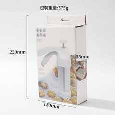 多功能曲奇餅乾槍 白色, 1個
