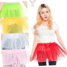 망사 튤 치마 짧은 길이 무용 의상 파티 응원 공연 행사 홈파티 꾸미기