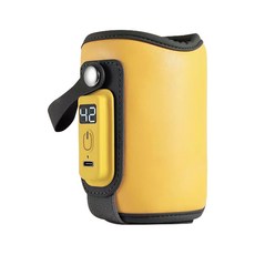 雪倫小舖 奶瓶保溫套 usb充電 恆溫保暖奶瓶套 奶瓶加熱器 夜奶神器 奶瓶加溫器 奶瓶保溫器, 黃-F, 1個