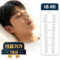 라이프엠디 5종 의료용 비강 확장기 하드형 코골이 완화 코걸이 메쉬형 코막힘 방지 노즈 기구 수면 슬립 꿀잠 용품, 1세트