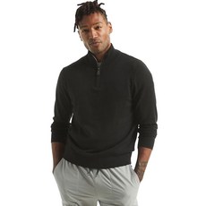 Nautica 남성용 Navtech 쿼터 지퍼 스웨터 우아한 블랙 미디엄