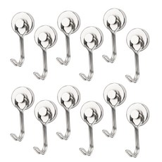 Jianwen회전식 강력자석후크, 12개, 20mmSilvery