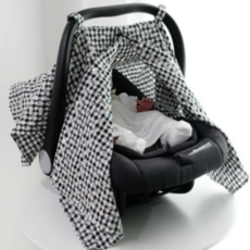 Yesbebe 兒童外出提籃保護罩, 格紋花朵, 1個