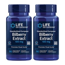 라이프익스텐션 빌베리 추출물 익스트랙트 100mg 베지 캡슐 90정 2병