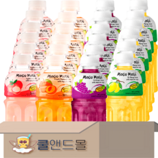 [쿨앤드몰] 모구모구 4가지맛(리치+복숭아+포도+망고), 24개, 320ml
