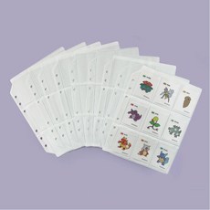 [잼스튜디오] A6 WIDE 6공 - 띠부용 리필 포켓, 상세페이지 참조, 상세페이지 참조, 선택완료