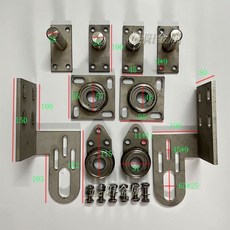 拾光優選 304不銹鋼旋轉門軸 180度 銅芯軸承 庭院門別墅門重型固定件, 1個, 側裝天地鉸【左右調節】加厚