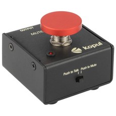 KOPUL 순간 마이크 음소거/통화 버튼 - 푸시 투 토크 또는 푸시 투 뮤트 LED 표시기 XLR 인/아웃 데스크톱 또는 풋 스위치 사용 팟캐스트 온라인 회의 라이