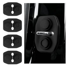 Aokdom 업그레이드된 실리콘 자동차 도어 래치 커버 4개 소음 및 진동을 줄이기 위한 트리플 쿠션 디자인의 방진 자동차 도어 잠금 커버 스크래치 방지 자동차 도어 래치용