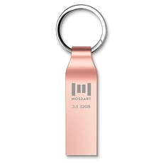 MOSDART 방수 32GB USB2.0 플래시 드라이브 FAT32 금속 메모리 스틱 키체인 포함 시스템 뒷면 데이터 스토리지 타이탄 그레이, USB 3.0 32GB