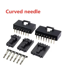 벨트 버클이 있는 듀폰 커넥터 2.54mm 직선 핀 하우징 단자 2 3 4 5 6 10, 10) Curved needle  10sets 6P
