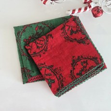 단체 모임 선물 국산 여성 겨울 봄 손수건 교회 레드 그린 선물용