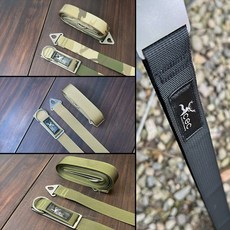 CEC 戰術寬版織帶營繩 - 露營專用, 軍綠,兩條含收納袋