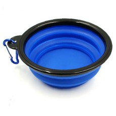 접이식 실리콘 급수기 카라비너 부착 야외 산책 물그릇 강아지 고양이 휴대 식기, 1개, 상세페이지 참조