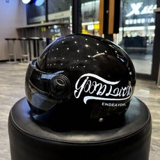 【台灣出貨】 潮牌3C認證電動車頭盔摩托車國標四季半罩式夏季防曬通用安全帽男女, 黑色GL-茶色长镜,均码