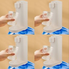 金正nintaus 即熱飲水機，便攜式桌面燒水加熱器，多段溫控設計, 1個, 1L, 基礎款 奶白色【溫熱】 送抽水管:1個