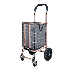 玫瑰金折疊購物車/買菜車 (大輪款), 玫瑰金, 1個