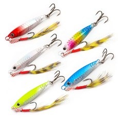 더놀자 루기 메탈지그 5개 세트, 1세트, 30g, 혼합색상