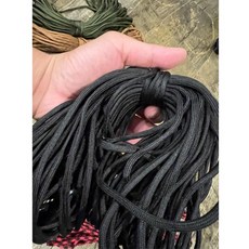 廣隆 31米 七芯傘繩 荒野求生繩 7芯繩 救生繩索 登山繩 露營繩, 黑色, 黑色