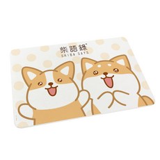 柴語錄 Shiba Says 硬式珪藻土吸水地墊 60x39 狗狗 柴犬 柯基SH0004, 1個