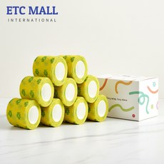 이티씨몰 자가점착 밴드 5cm 압박붕대 패턴 클로버 옐로우 10+2, 1개