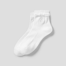 빈폴 FW25 여성 셔링 미들삭스 - 화이트 (BE58KTA111) 498536, 022