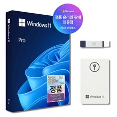 마이크로소프트 윈도우 11 Pro 처음사용자용 한글 패키지 FPP (USB 포함/공식 국내 유통 정품)