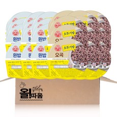 오뚜기 맛있는 즉석밥 2종 기획세트 5호(흰밥 210g 12+오곡 210g 12)