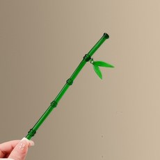 대나무 비녀 죽순 장식 고풍스러운 헤어핀 코스프레