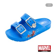 MARVEL 蜘蛛人 兒童拖鞋 藍色 雙扣 涼鞋