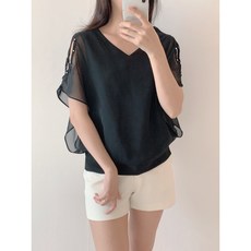라인댄스복 여성 상의 라틴댄스 스포츠댄스, 66, 블랙 66, 블랙