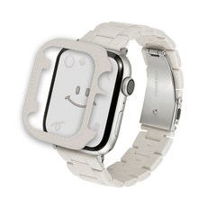 아이메이드잇 애플워치 호환 블럭 스트랩 케이스 세트, 스타라이트