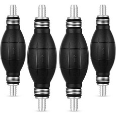 BBTO 4개 세트 검은색 프라이머 볼 러버 연료 펌프 전달 진공 마린 가스 사이펀 핸드 아웃보드 라인 휘발유 선박 액세서리516인치 8mm, 1/4 inch