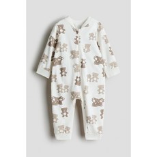 H&M 브랜드관 패턴 파자마 수트 화이트/곰 1238371017
