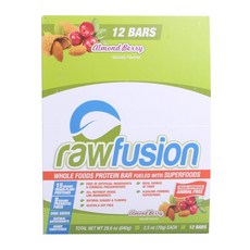 Rawfusion 全食物蛋白棒 杏仁莓果, 70g, 12入