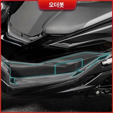 오더봇 포르자350 카본 무늬 스티커 방수 데칼 스크레치 방지 보호 패치 21-22, 차체 양쪽, 1개, ONE COLOR