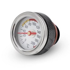 엔진 오일 온도 게이지 오토바이 탱크 캡 디스플레이, 1개, 1. Black