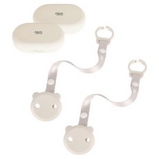 티지엠 국산 곰돌이 노리개 홀더 2종 + 케이스 랜덤 2종 세트, Light gray + ivory, 3개