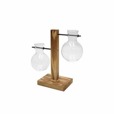 유리 화병 2구 수경재배유리화분 예쁜화병 예쁜꽃병 dba3570Si
