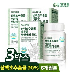 드림이음 삼백초추출물 맥문동 로얄제리 골드 정 3박스 6개월분, 36g, 60정