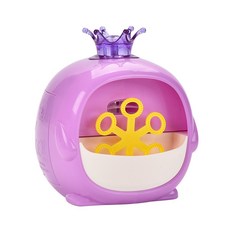 小皇冠迷你泡泡機 兒童戶外玩具 夢幻泡泡 安全無毒材質, 粉紫色, 1個