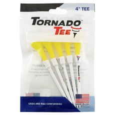 TORNADO TEE 高爾夫球釘 5入, 1個, 霓虹黃