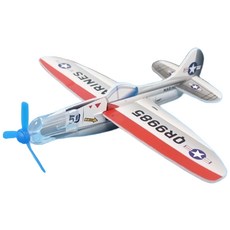 DIY保麗龍迴力飛機 童玩手拋飛機 泡沫飛機 前螺旋槳造型 塑膠彩袋裝, 1個