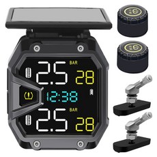 오토바이 TPMS 실시간 자전거 공기 압력 모니터 QC3.0 긴급 도구에 대한 신속한 충전 태양 광 발전 타이어, 02 External, 01 빠른  Mainland