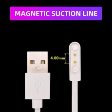 범용 스마트 워치 충전기 코드 마그네틱 충전 케이블 USB 충전기 2 핀 4 7.62mm 2.84mm 4mm, 03 2P40 Magnetic Wire, 01 CHINA