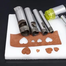 가죽 구멍 펀칭 도구 가죽 벨트 구멍 펀처 구멍 펀치 다이 도구 DIY 가죽 공예품 용품, 12mm, 12mm