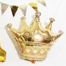 [예쁨주의지호] 골드 왕관풍선 은박풍선, 골드 왕관 대형풍선 (18인치)