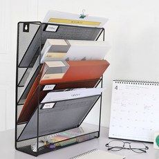 서류보관홀더 오피스 파일정리대 데스크정리 매거진렉, 1개, 화이트