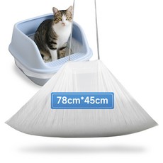 KeenEcho 고양이 전용 팬 라이 HDPE 누수방지 찢어짐방지 끈 있음, 20개, 흰색