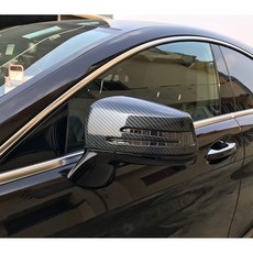 圓夢工廠 Benz S204 Wagon C200 C250 C300 C350 C63 改裝 卡夢水轉碳纖紋後視鏡蓋貼, 1個